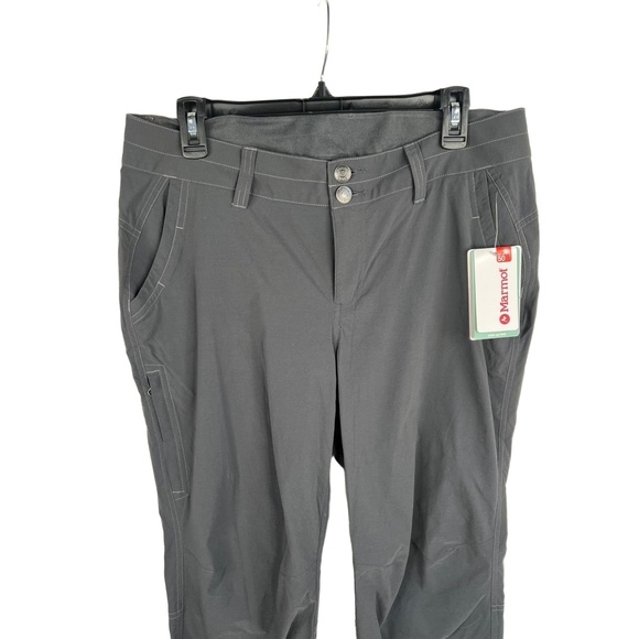 Marmot Kodachrome Gray Belt Loops Front Pockets Womens Pants Size 10 Dark Steel - Picture 4 of 13